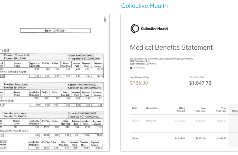 Collective Health product UI